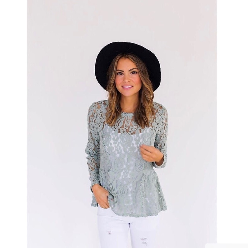 Peplum lace blouse